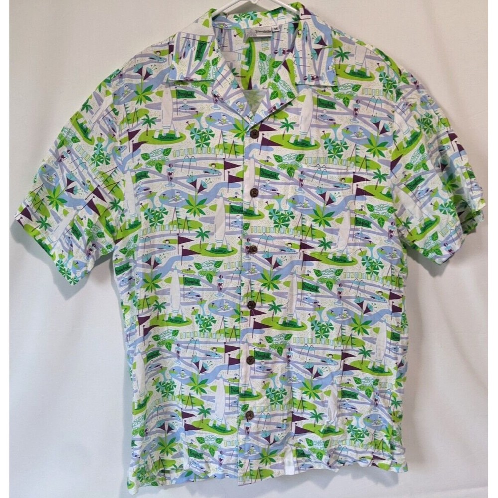 Disneyland Resort Tomorrowland Shag Hawaiian Shirt Mens Medium - Picture 1 of 6